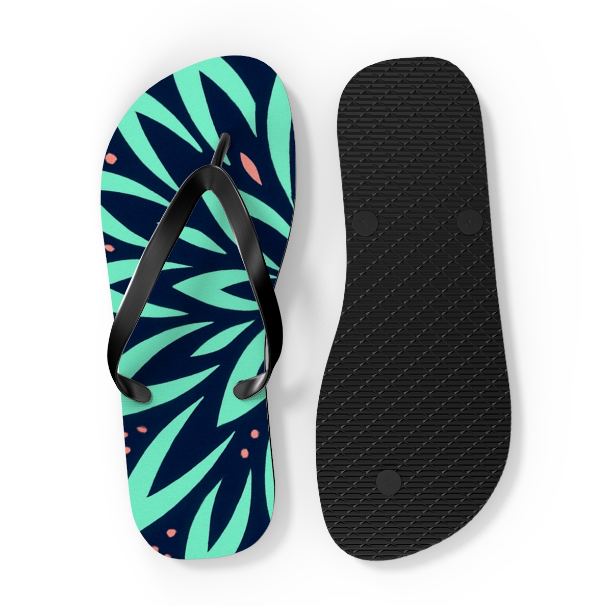 Orchid Fractal Stripe Bloom stylish summer flip flops