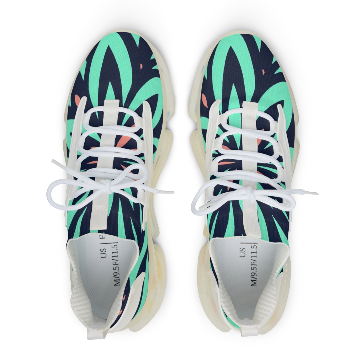 Orchid Fractal Stripe Bloom unique printed sneakers