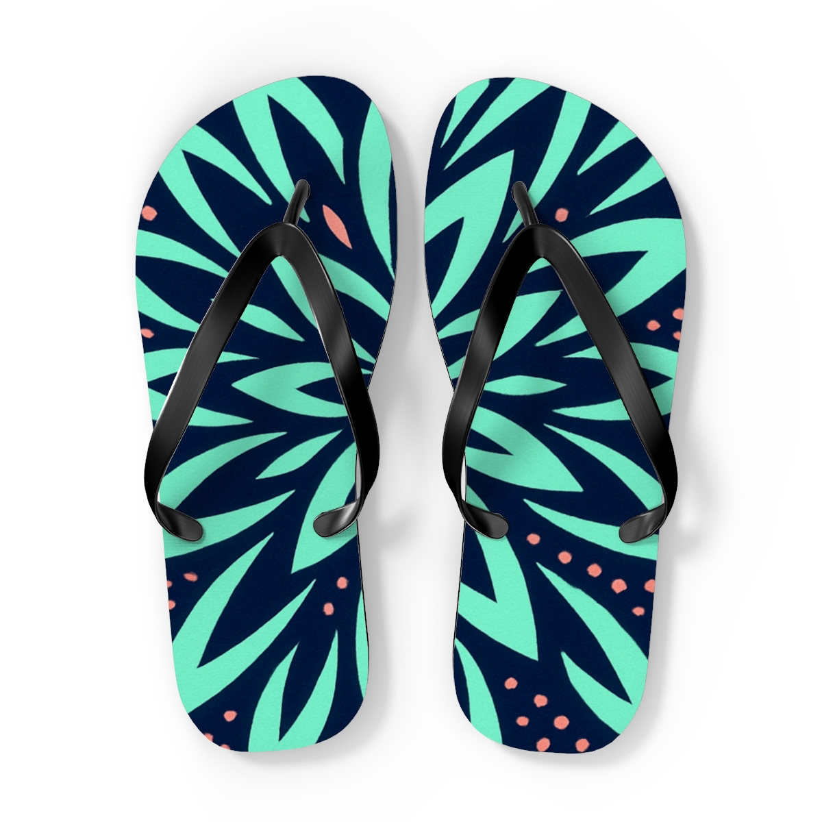 Orchid Fractal Stripe Bloom stylish summer flip flops