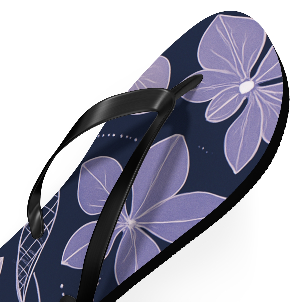 Orchid Helix Lattice designer logo flip flops