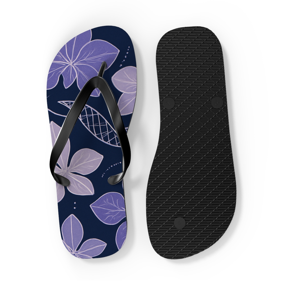 Orchid Helix Lattice designer logo flip flops