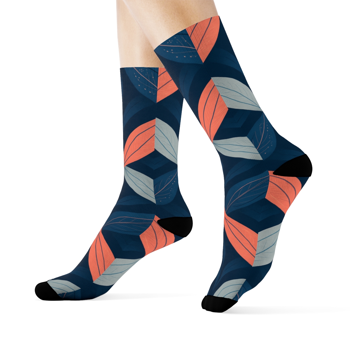 Orchid Loop Interlace designer logo socks
