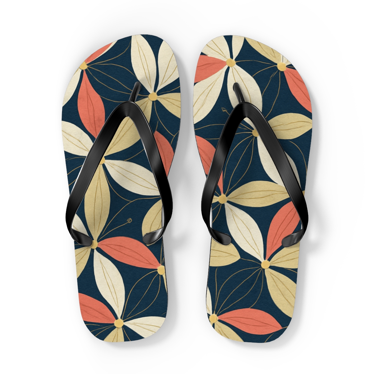 Orchid Loop Tessellation personalized beach flip flops