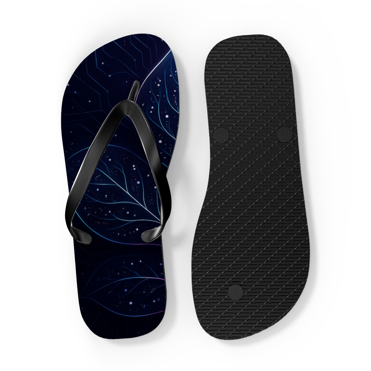 Orchid Nebula Vein Circuit designer logo flip flops