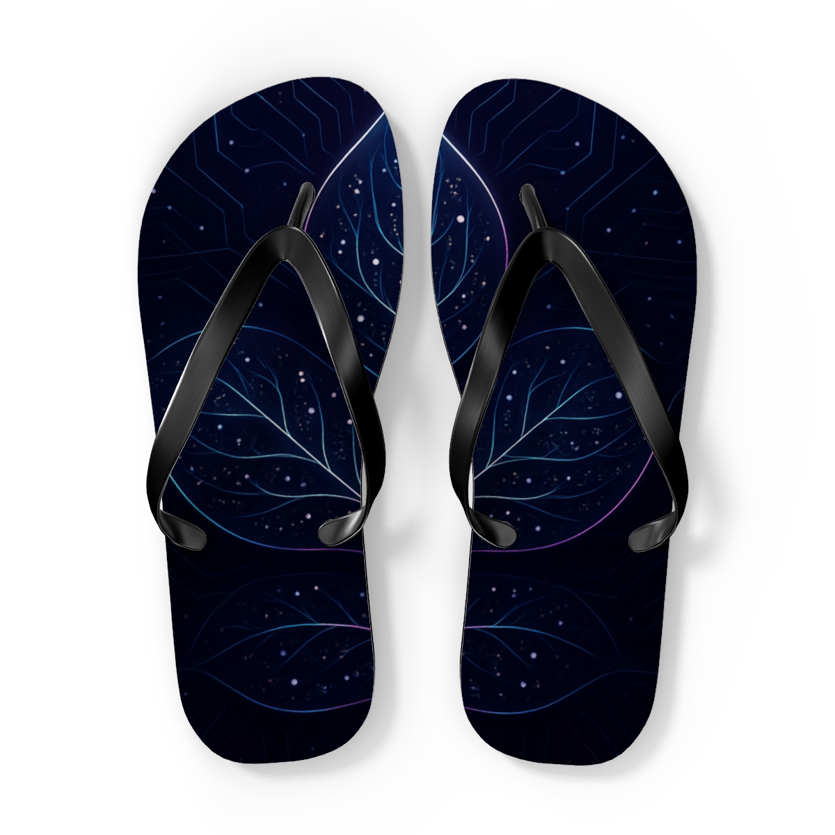 Orchid Nebula Vein Circuit designer logo flip flops