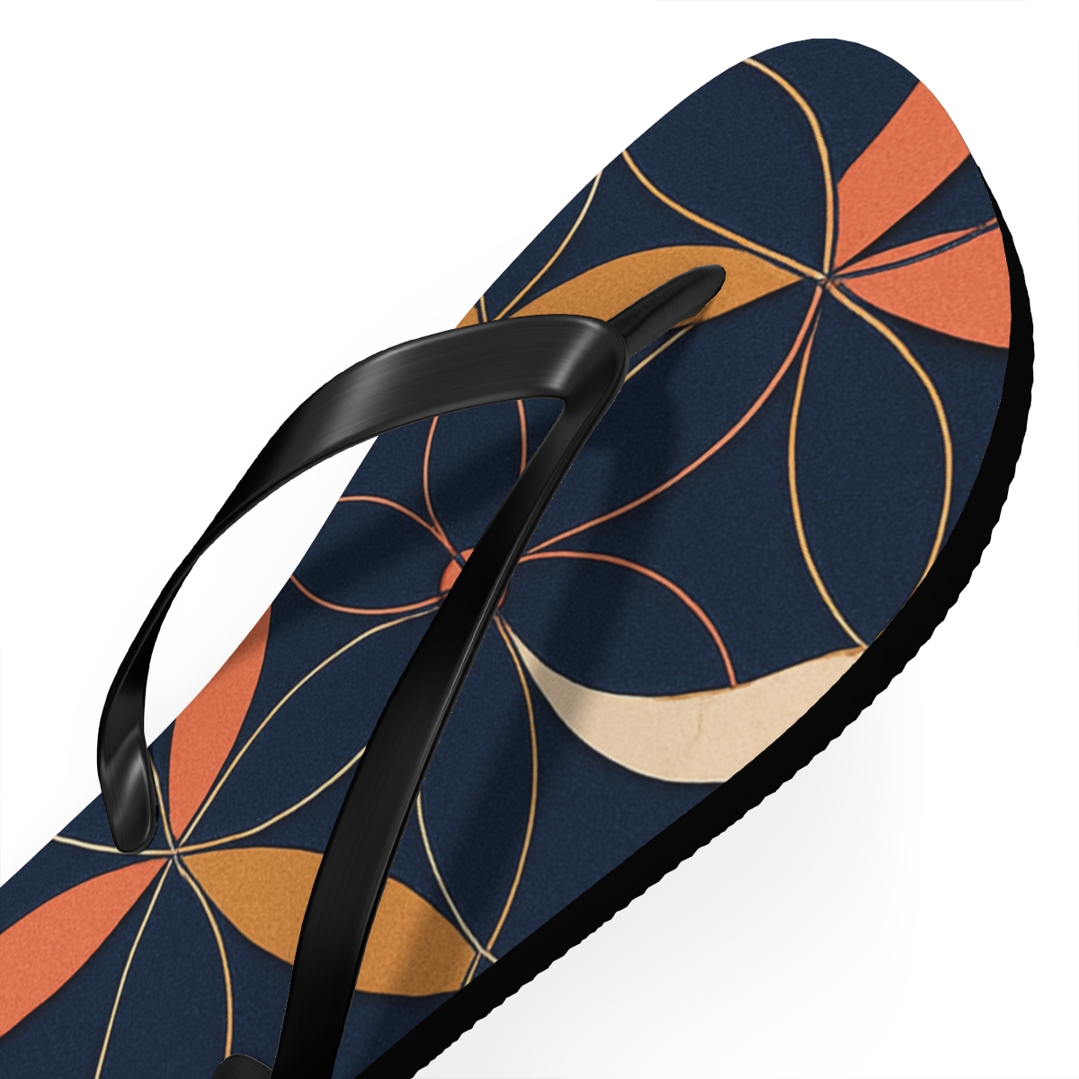 Orchid Petal Interlace designer logo flip flops