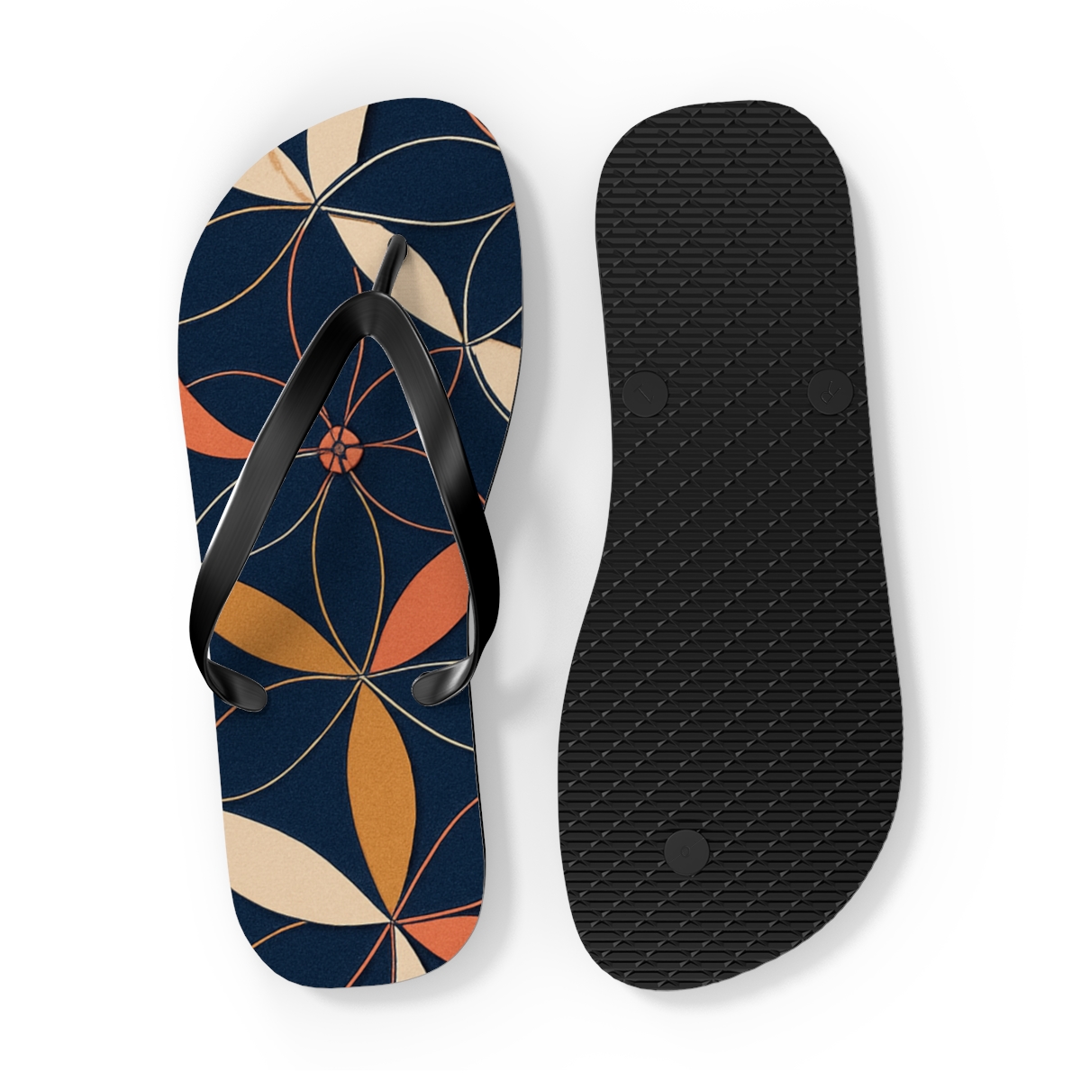 Orchid Petal Interlace designer logo flip flops