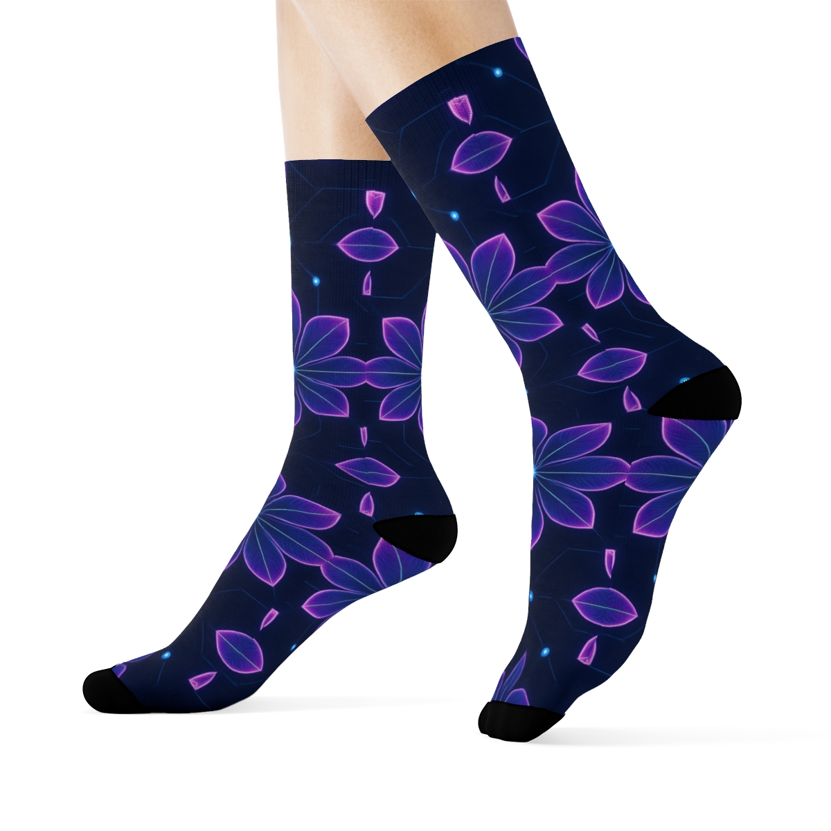 Orchid Pixel Petal Circuit designer logo socks