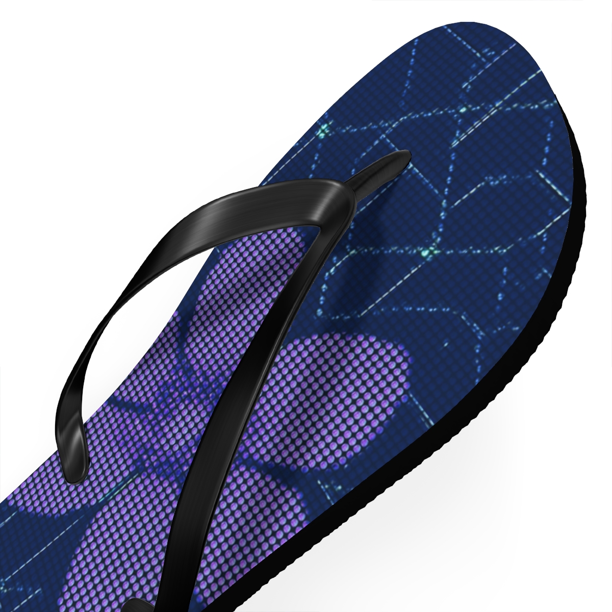 Orchid Pixel Vein Matrix colorful rubber flip flops