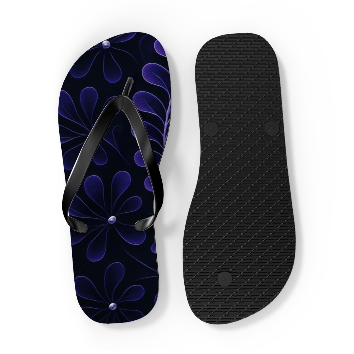 Orchid Pulse Helix personalized beach flip flops