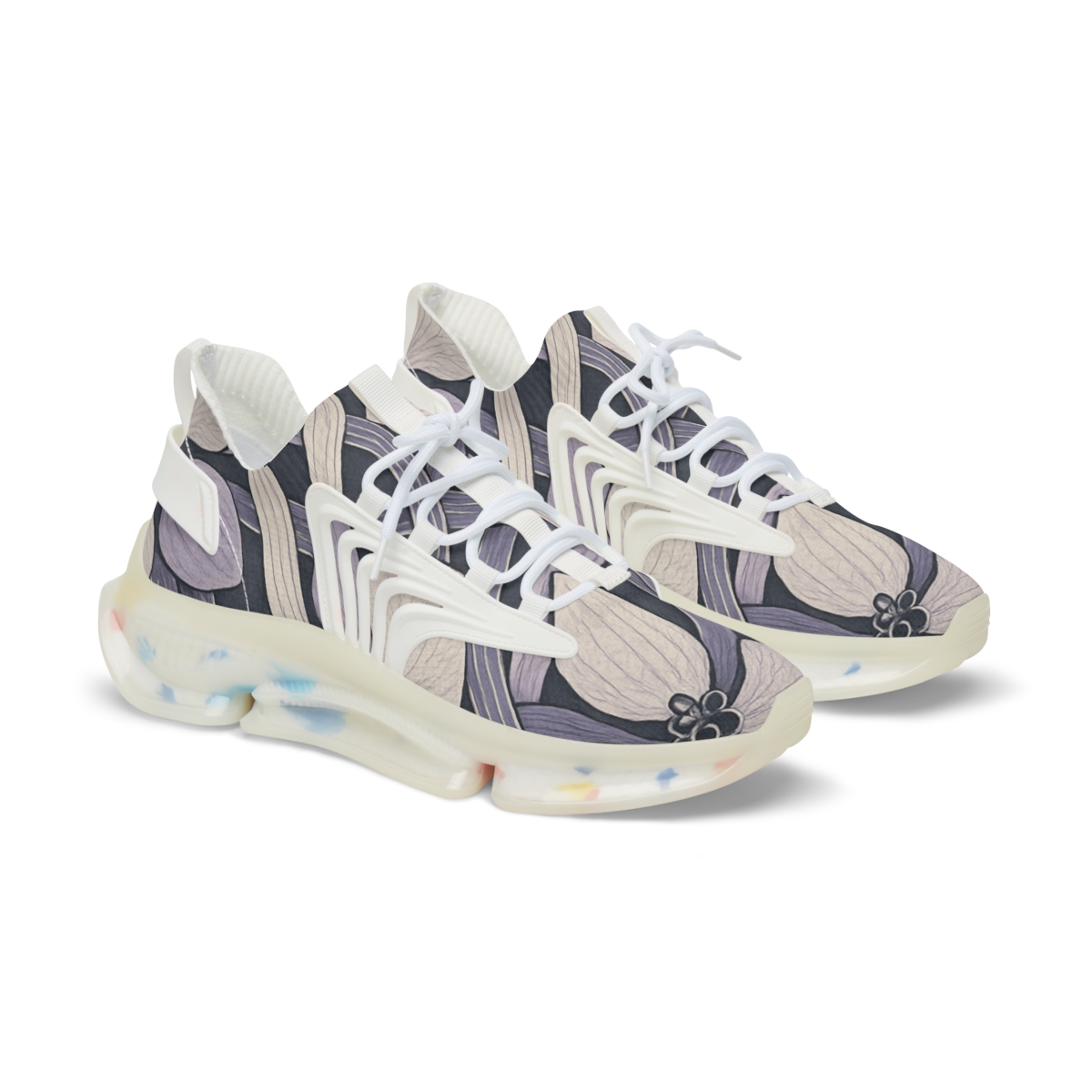 Orchid Ribbon Lattice trendy fashion sneakers