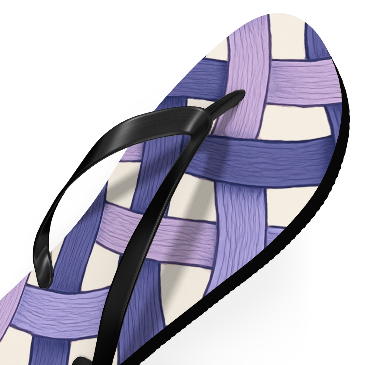 Orchid Ribbon Lattice unique graphic flip flops