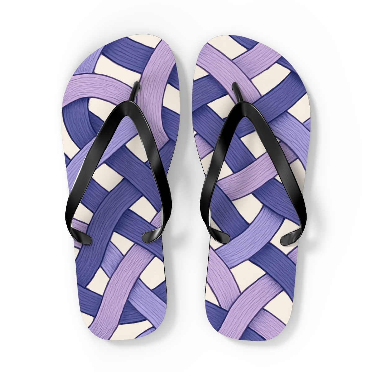 Orchid Ribbon Lattice unique graphic flip flops