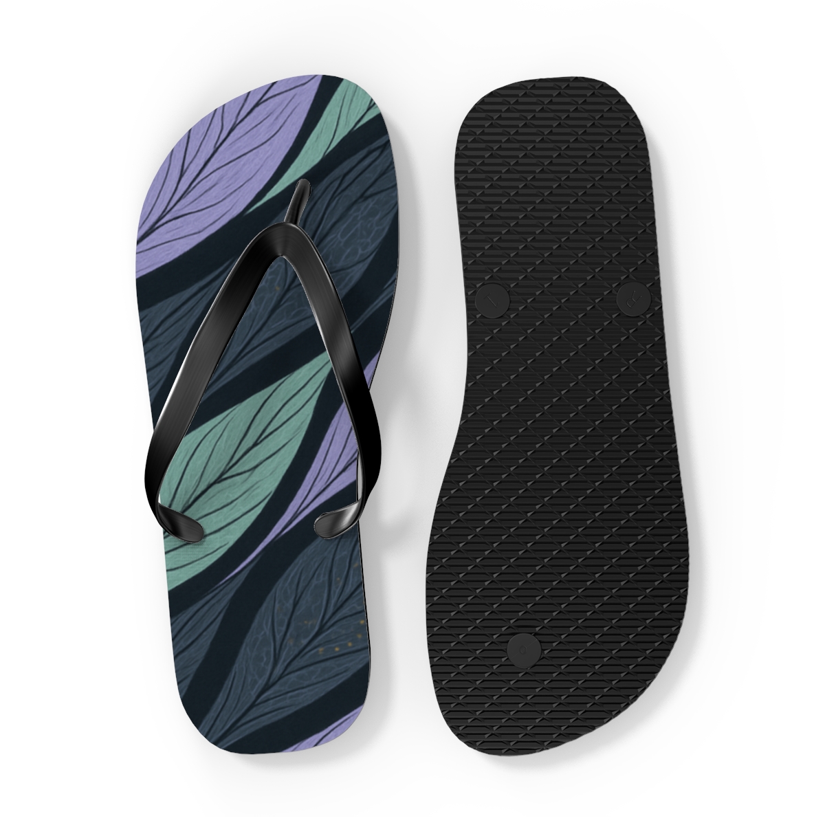 Orchid Sinewave Vein Weave designer logo flip flops