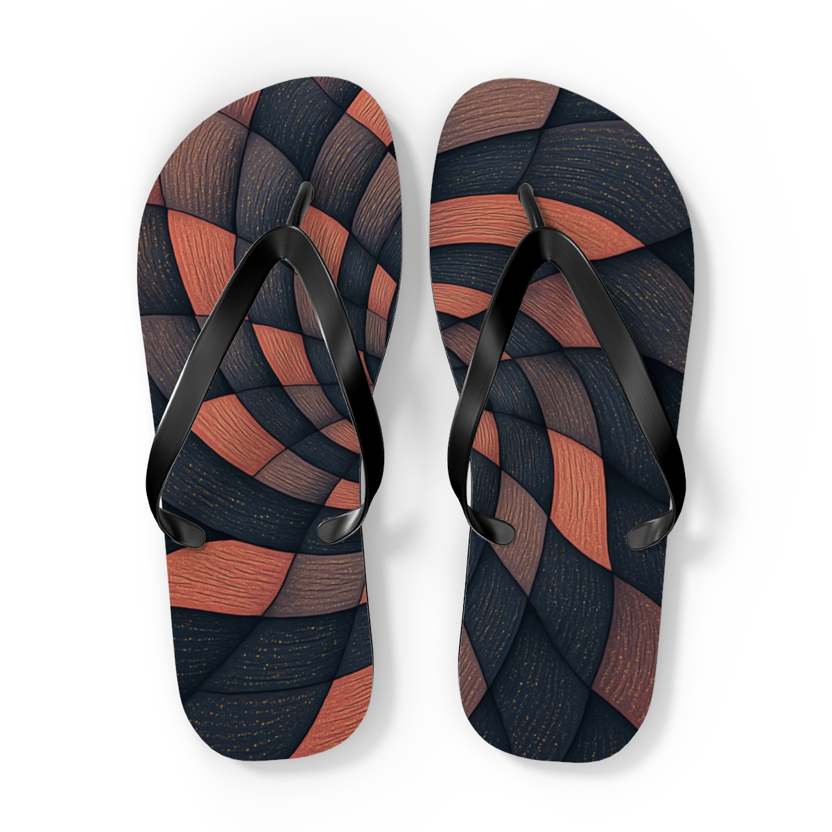 Orchid Spiral Signal Weave custom flip flops