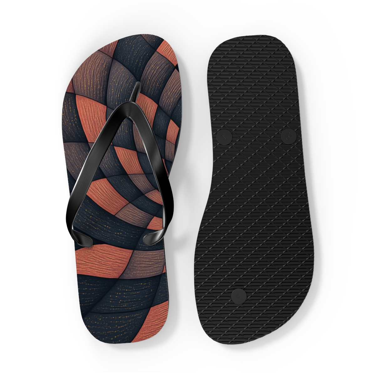 Orchid Spiral Signal Weave custom flip flops