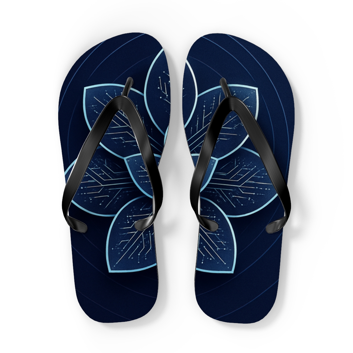 Orchid Vein Circuit Bloom comfortable casual flip flops