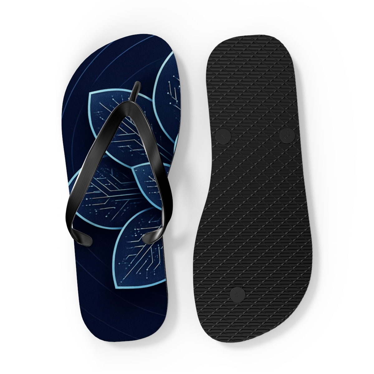Orchid Vein Circuit Bloom comfortable casual flip flops