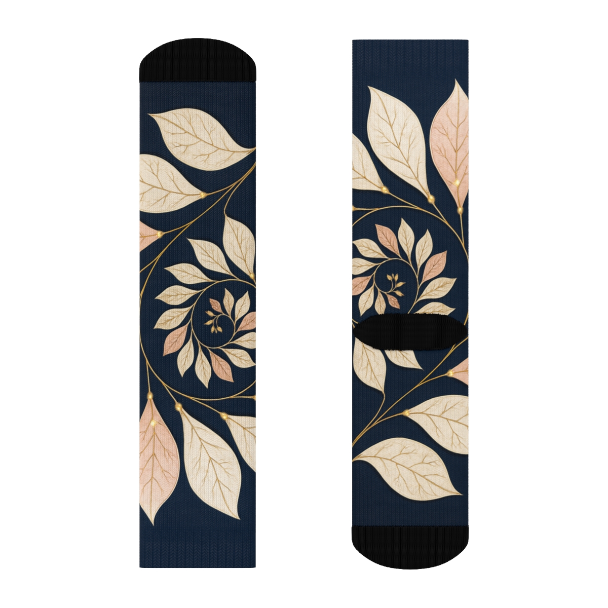 Orchid Vein Helix Map personalized cozy socks