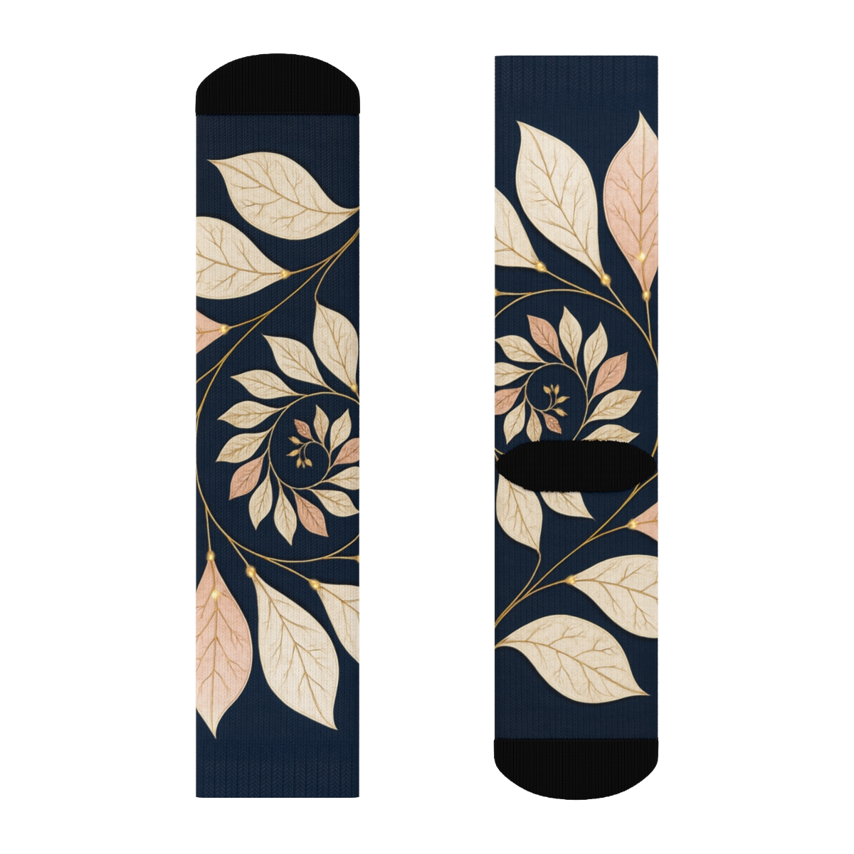 Orchid Vein Helix Map personalized cozy socks