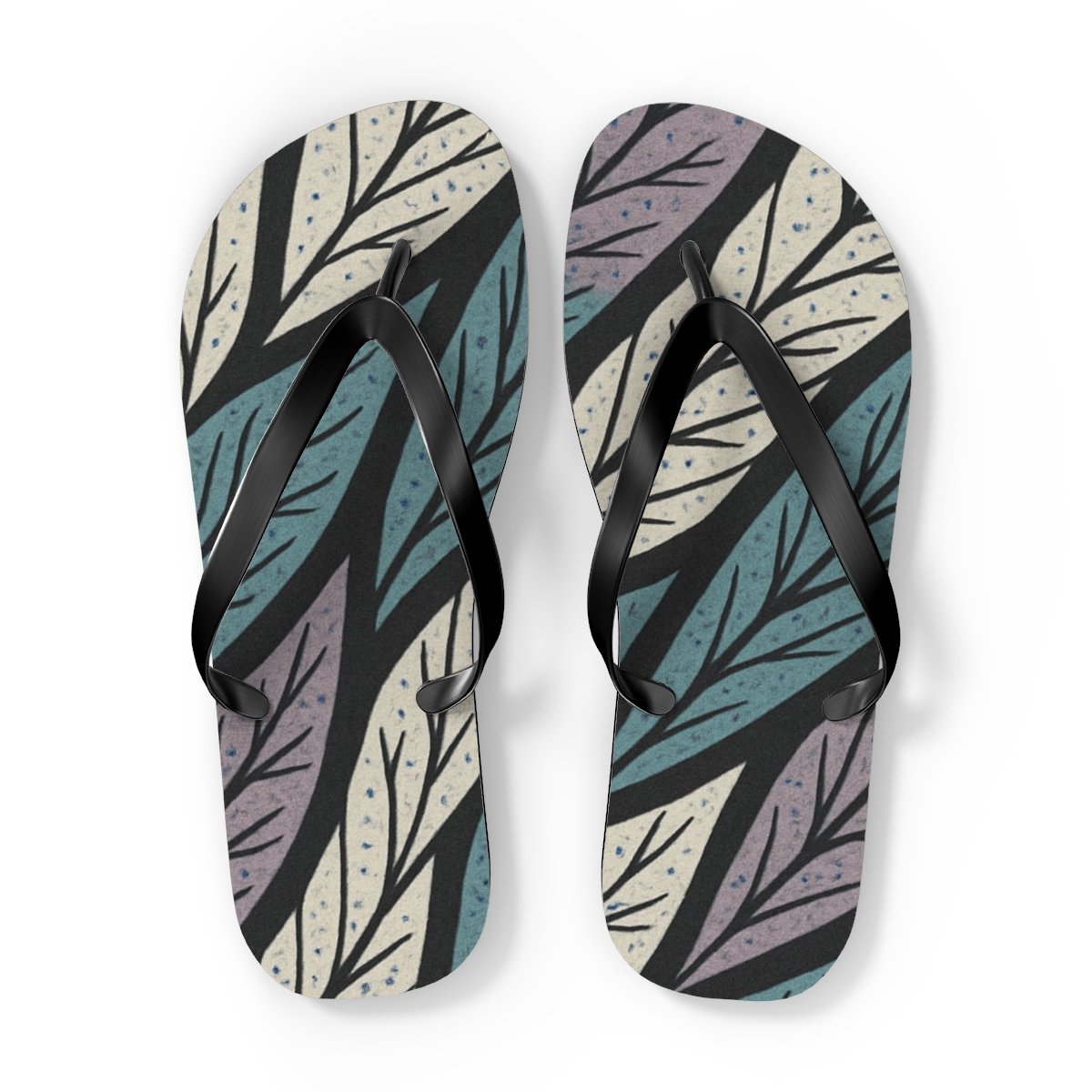 Orchid Vein Interlace personalized beach flip flops