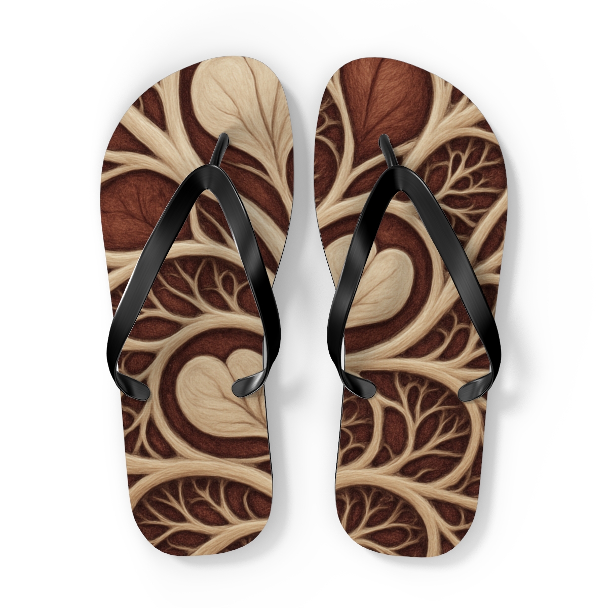 Orchid Vein Labyrinth colorful rubber flip flops