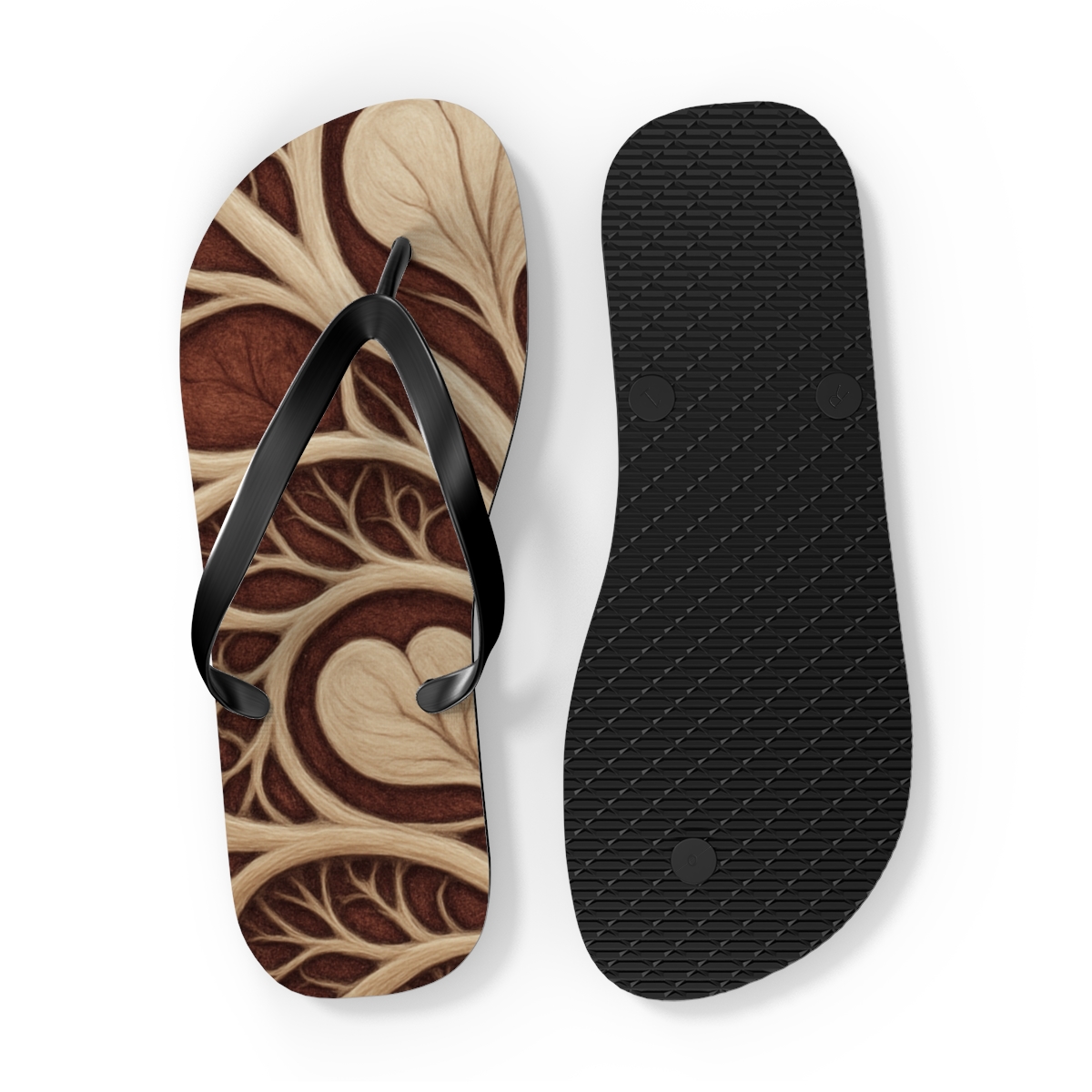 Orchid Vein Labyrinth colorful rubber flip flops