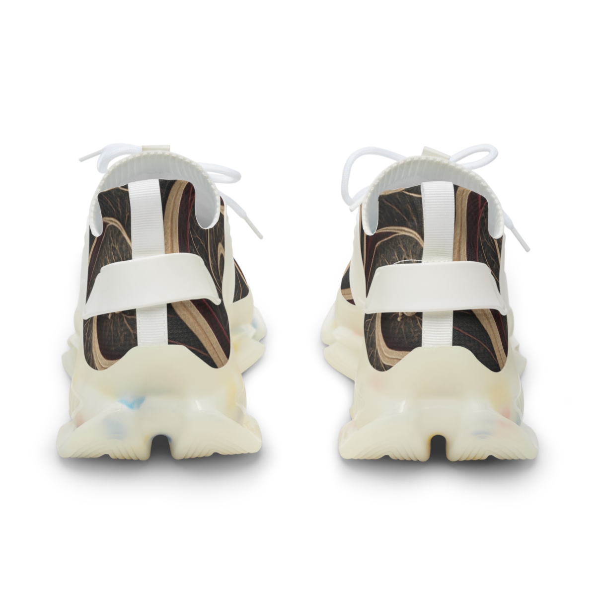 Orchid Vein Spiral Field unique printed sneakers