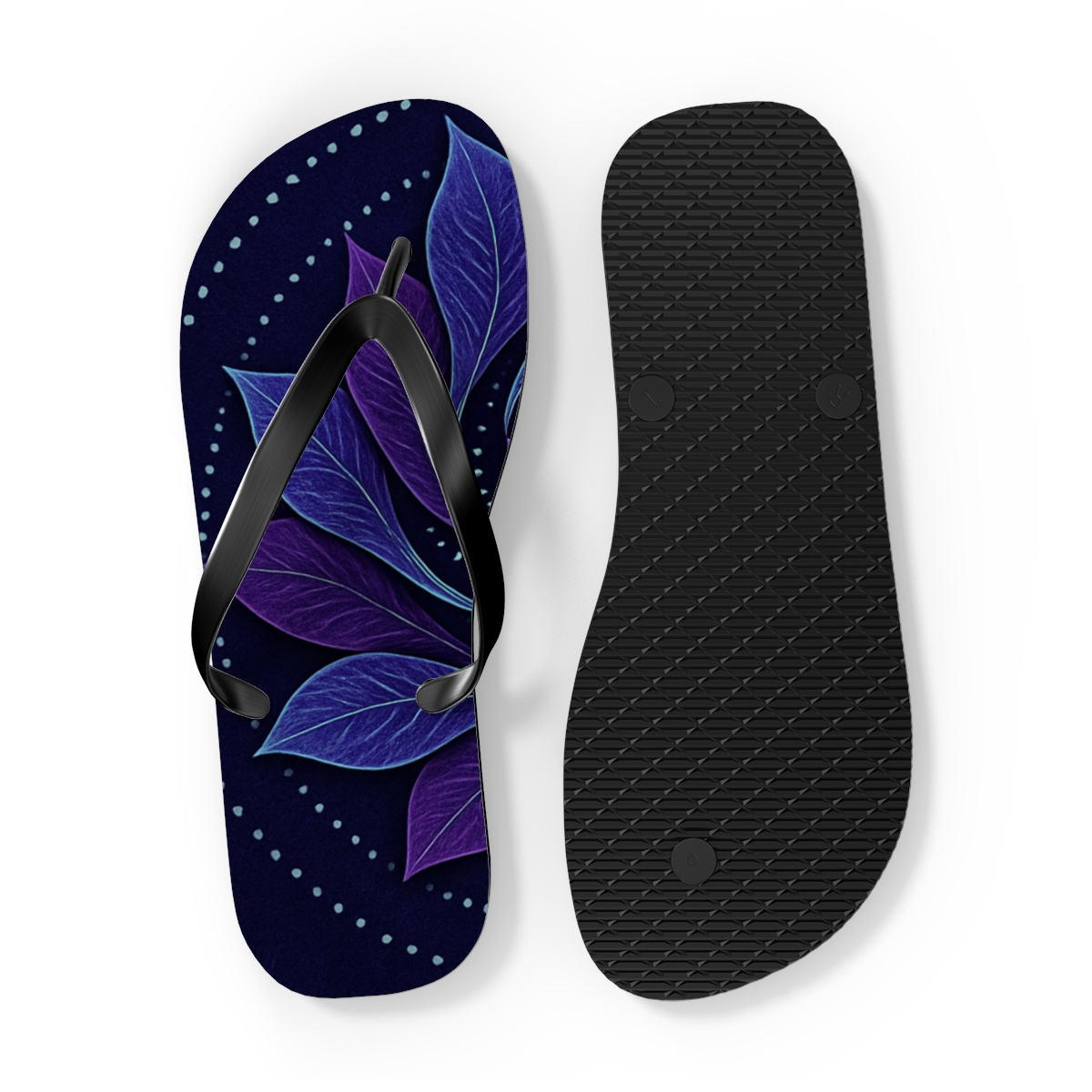 Orchid Vortex Rosette personalized beach flip flops