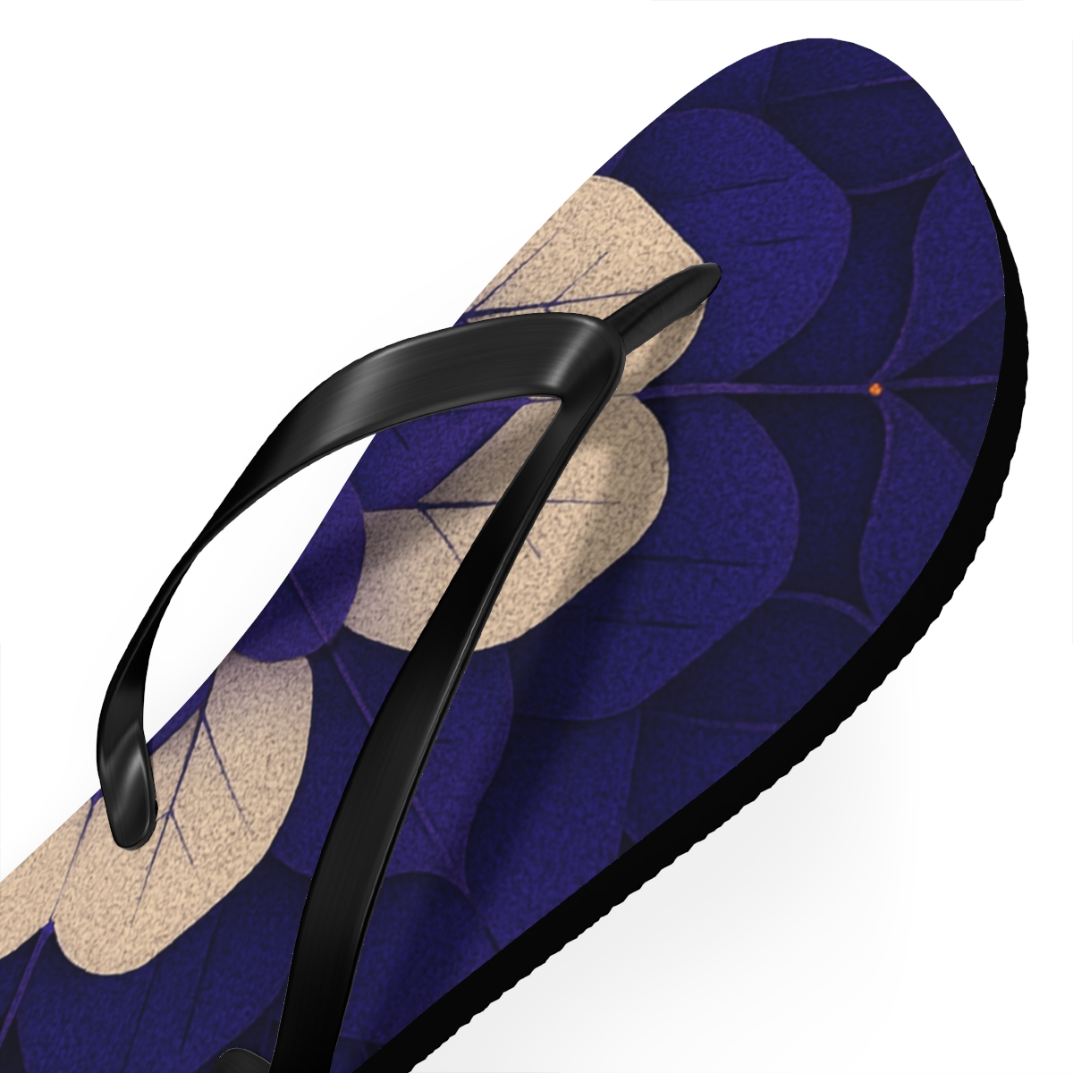 Pansy Pixel Rosette colorful rubber flip flops
