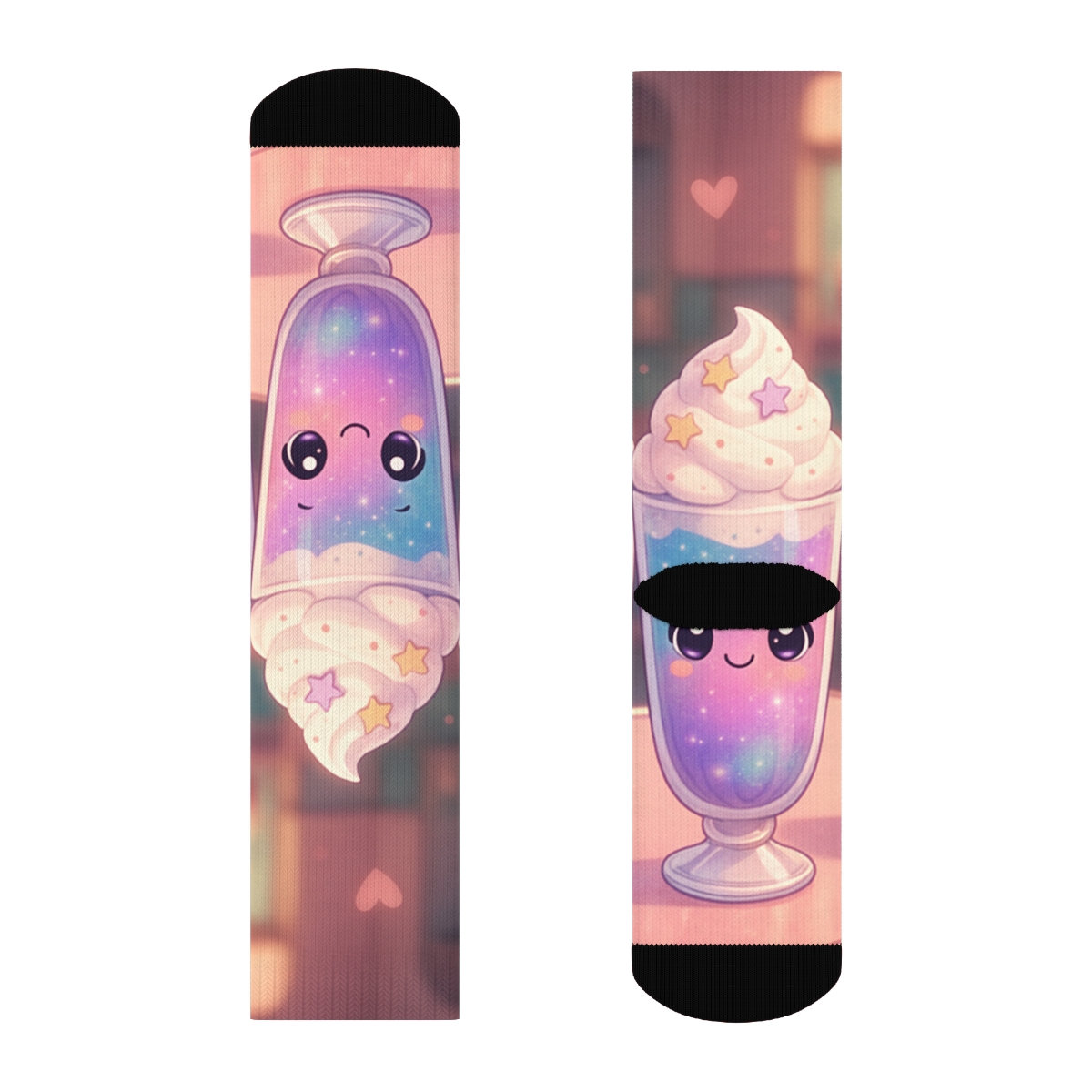 Pastel Galaxy Milkshakes trendy colorful socks