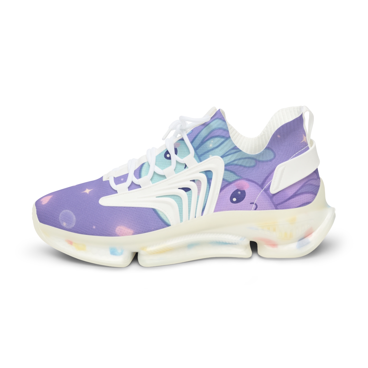 Pastel Moon Jelly Parade personalized athletic sneakers