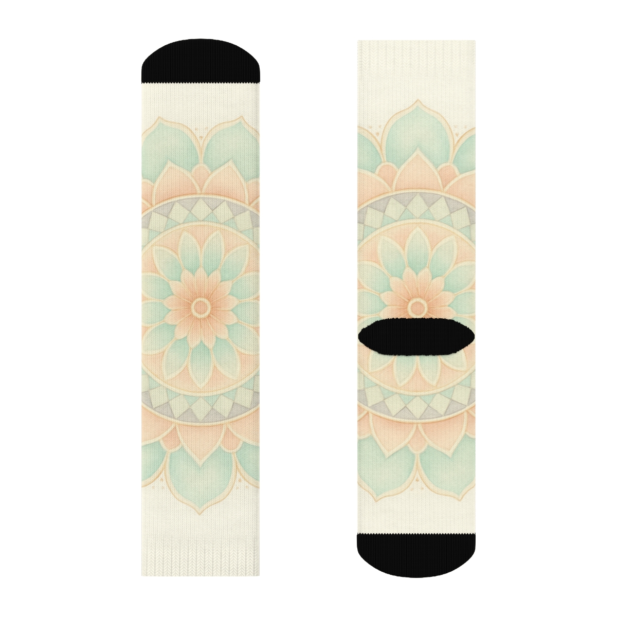 Pastel Orbit Bloom Mosaic warm winter socks