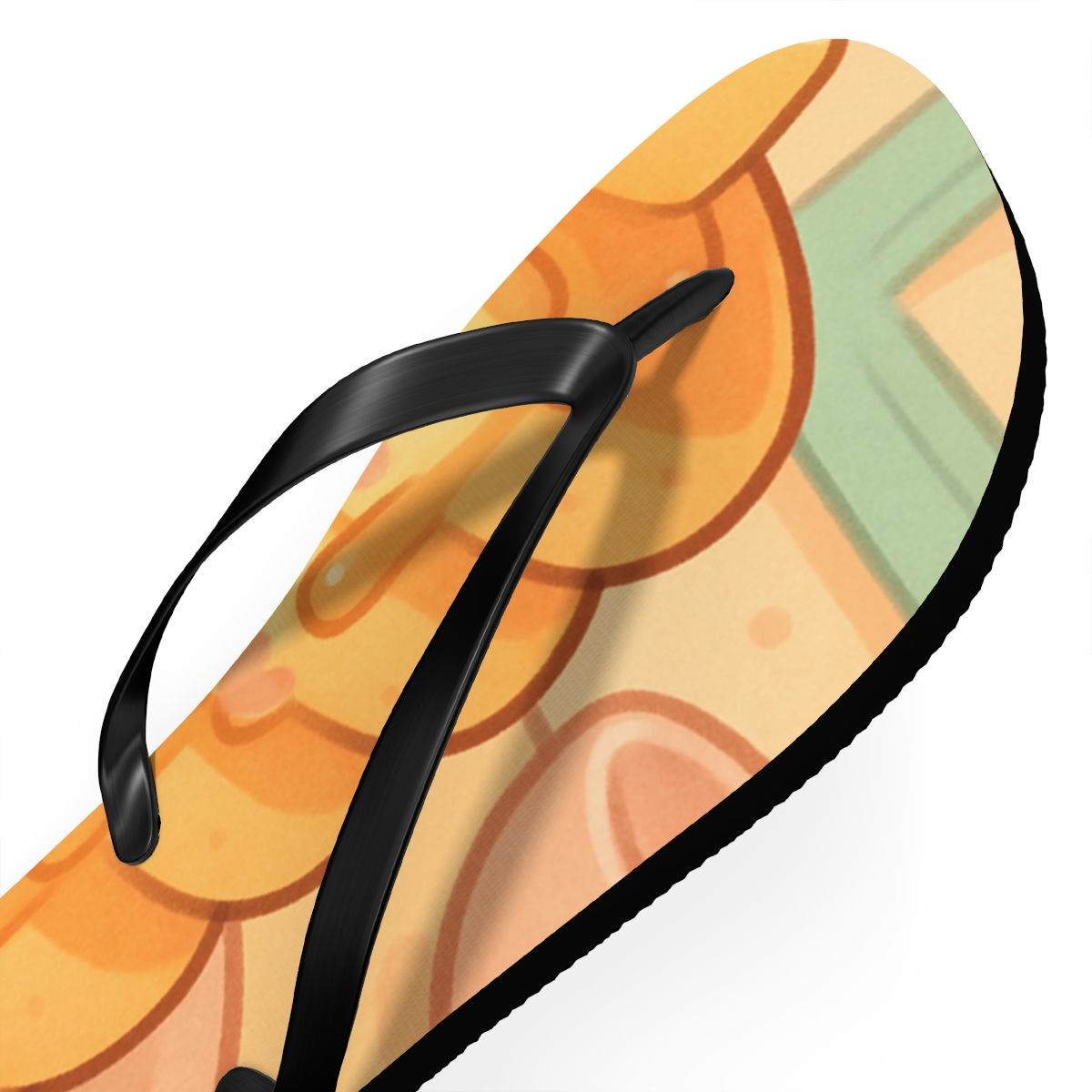 Pastel Pancake Friends trendy printed flip flops