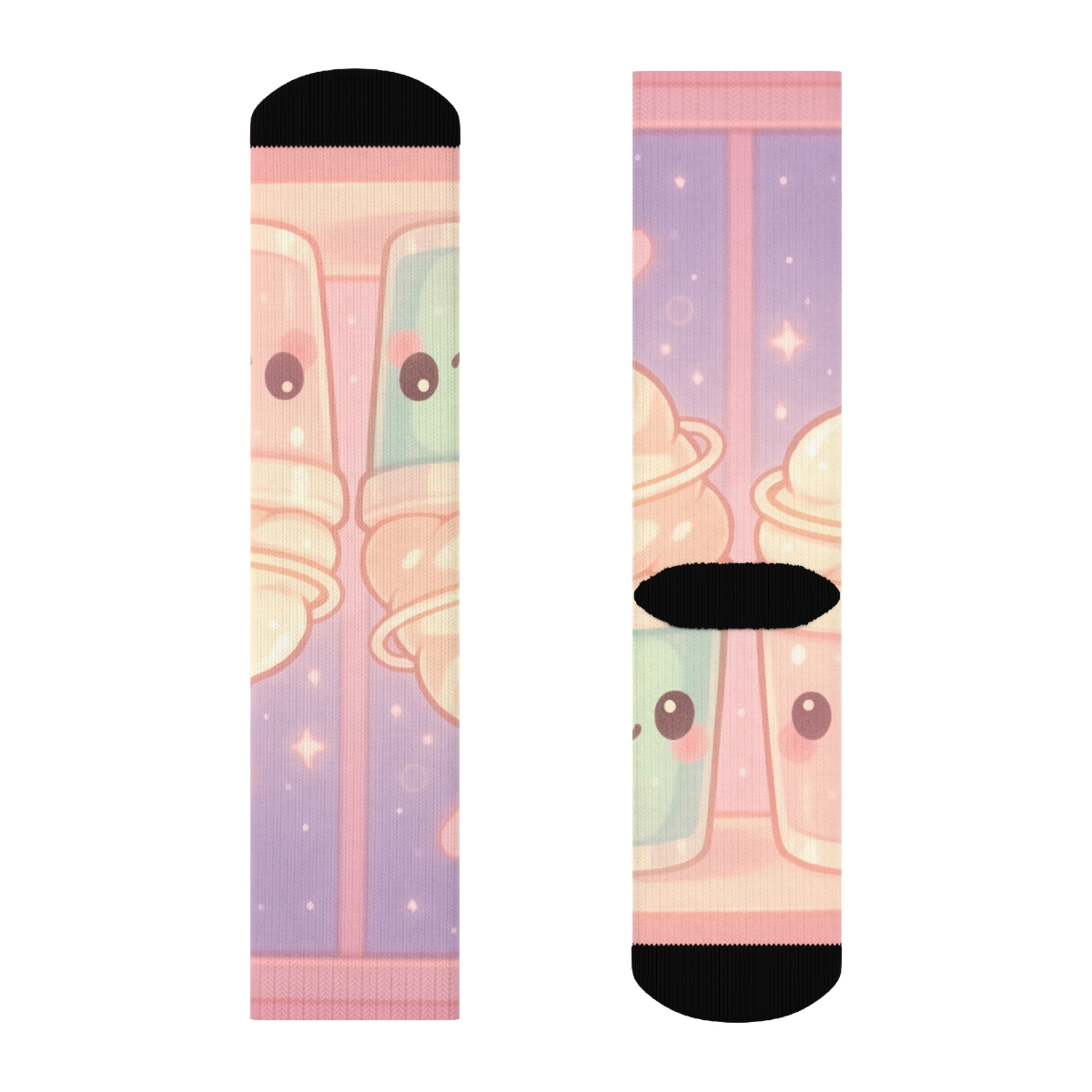 Pastel Planet Milkshake Buddies comfortable cotton socks