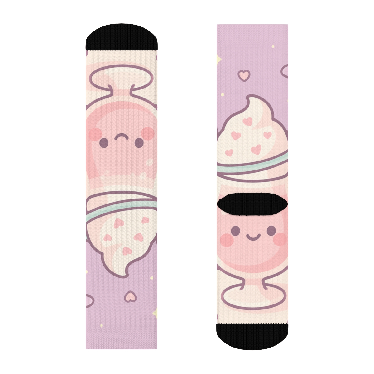Pastel Planet Milkshake Float personalized cozy socks