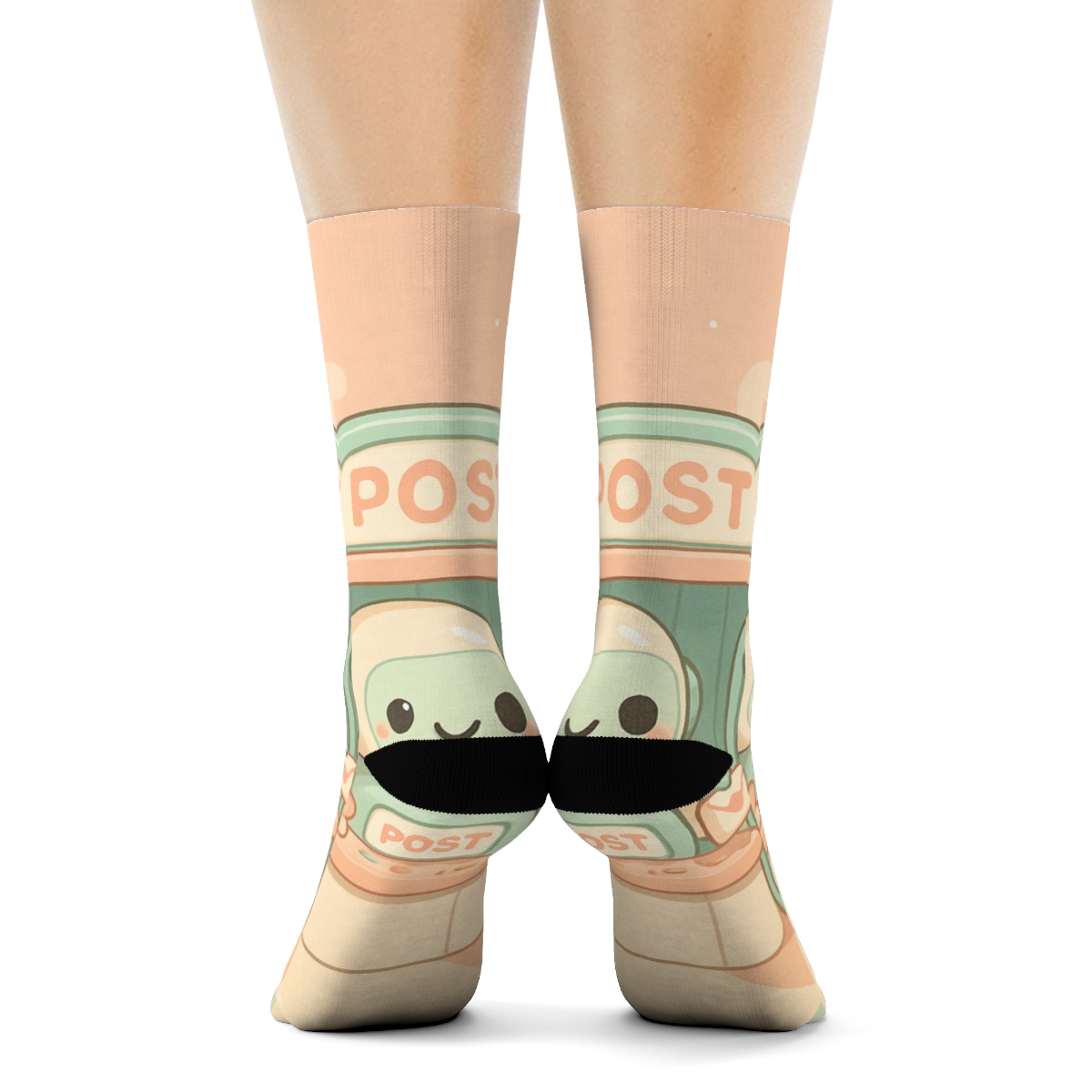 Pastel Planet Post Office personalized cozy socks