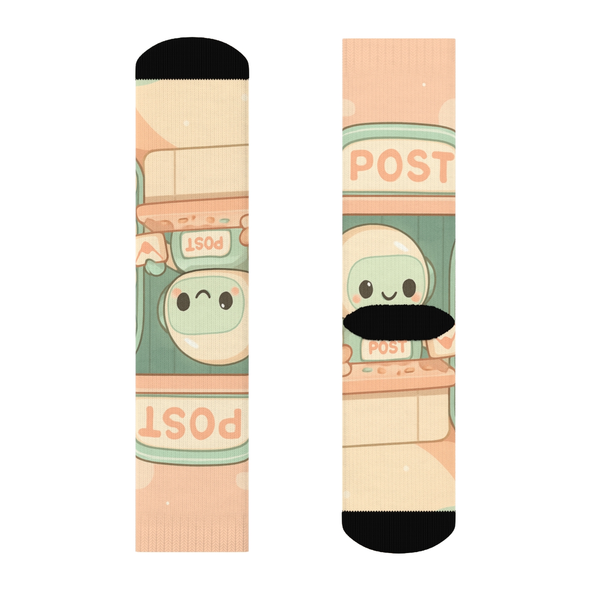 Pastel Planet Post Office personalized cozy socks