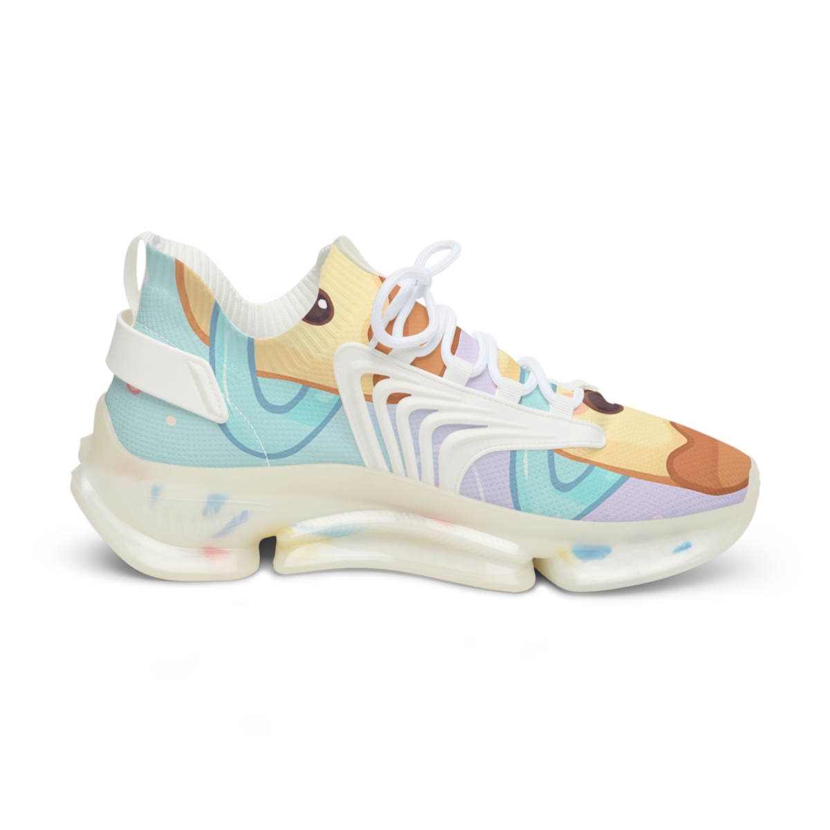 Pastel Planet Pudding Pals unique printed sneakers