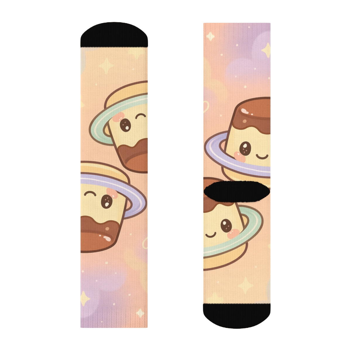 Pastel Planet Pudding Pals designer logo socks