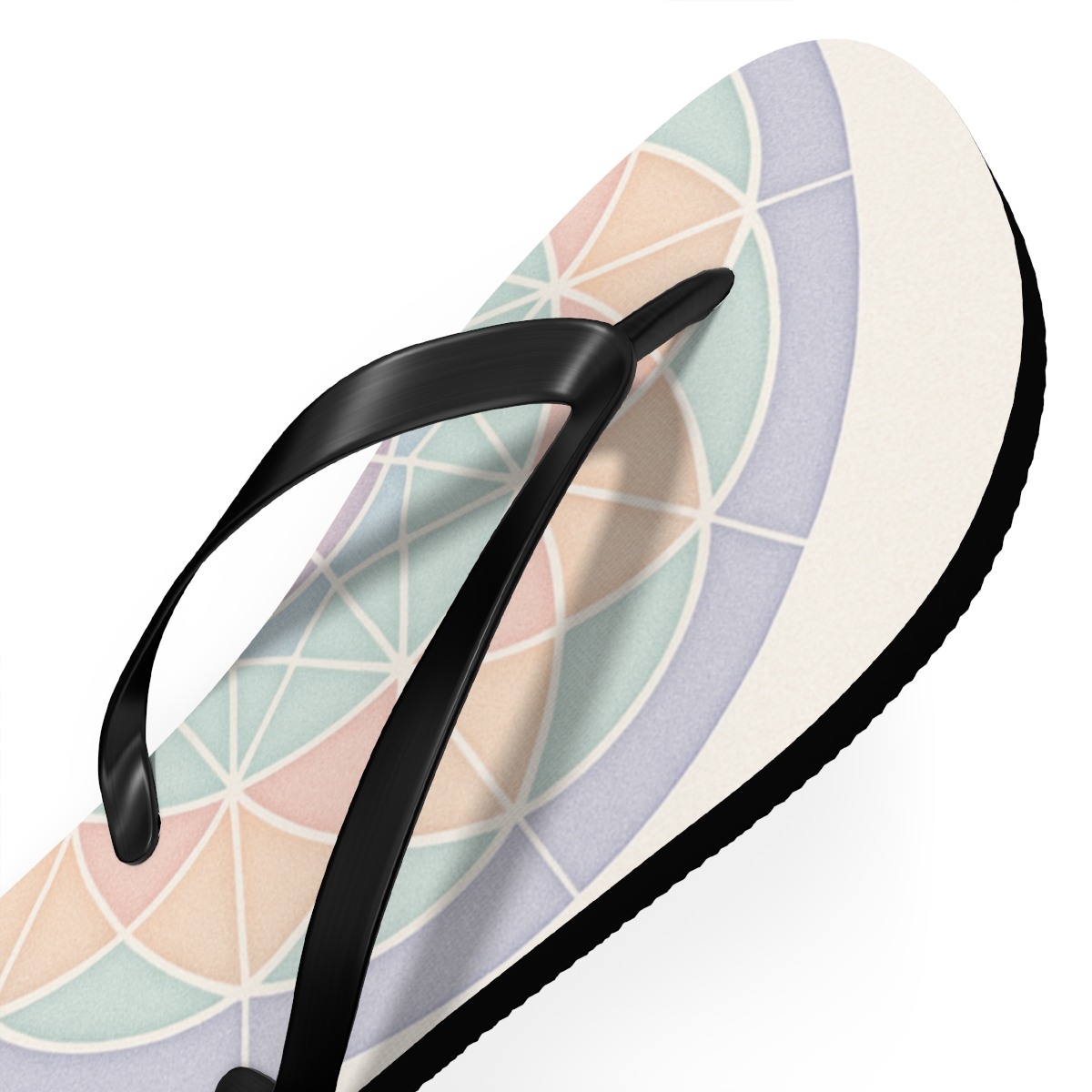 Pastel Prism Lattice Bloom soft sole flip flops