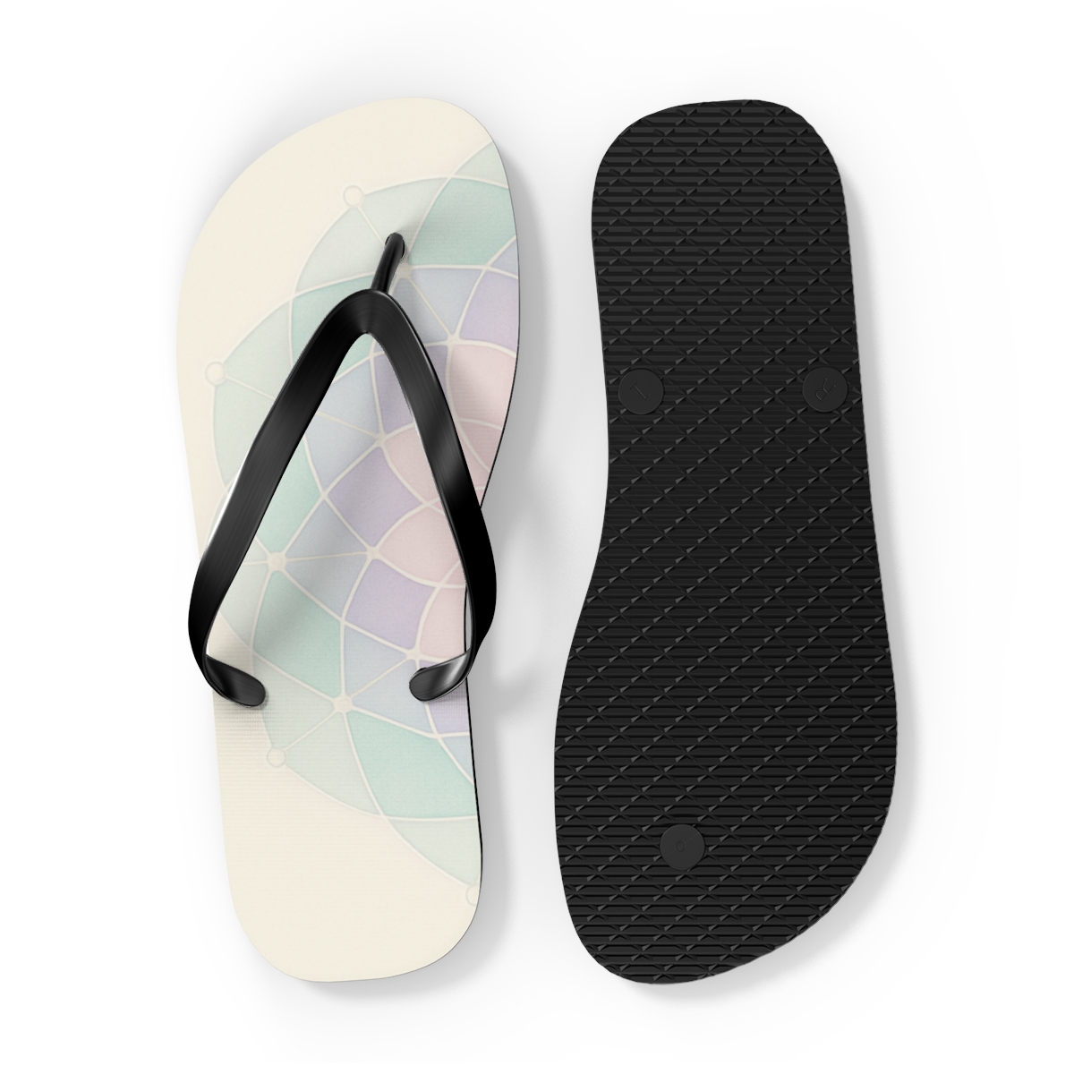 Pastel Prism Rosette Circuit soft sole flip flops