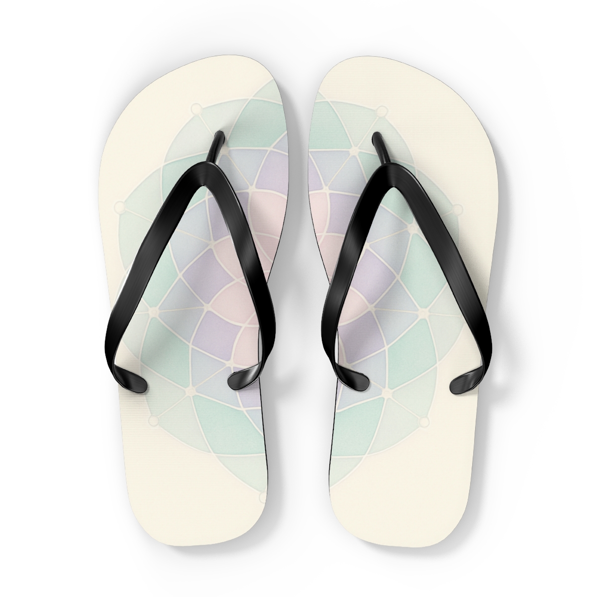 Pastel Prism Rosette Circuit soft sole flip flops