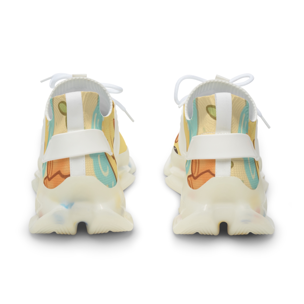 Pastel Puddle Ducklings personalized athletic sneakers
