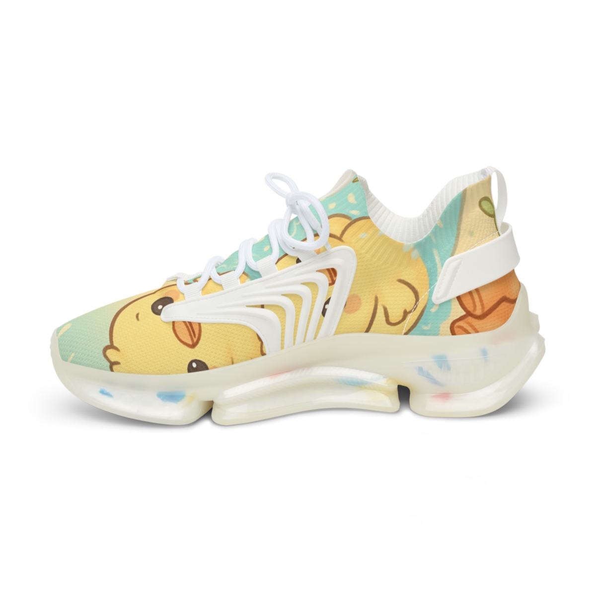 Pastel Puddle Ducklings personalized athletic sneakers
