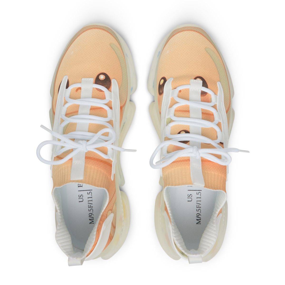 Peach Mochi Moonlets custom sneakers