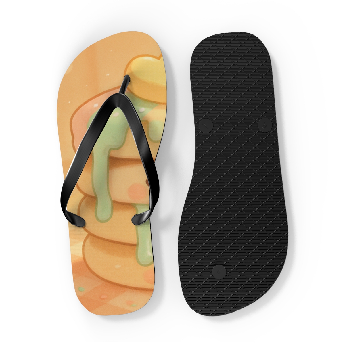 Peachy Pancake Pals comfortable casual flip flops