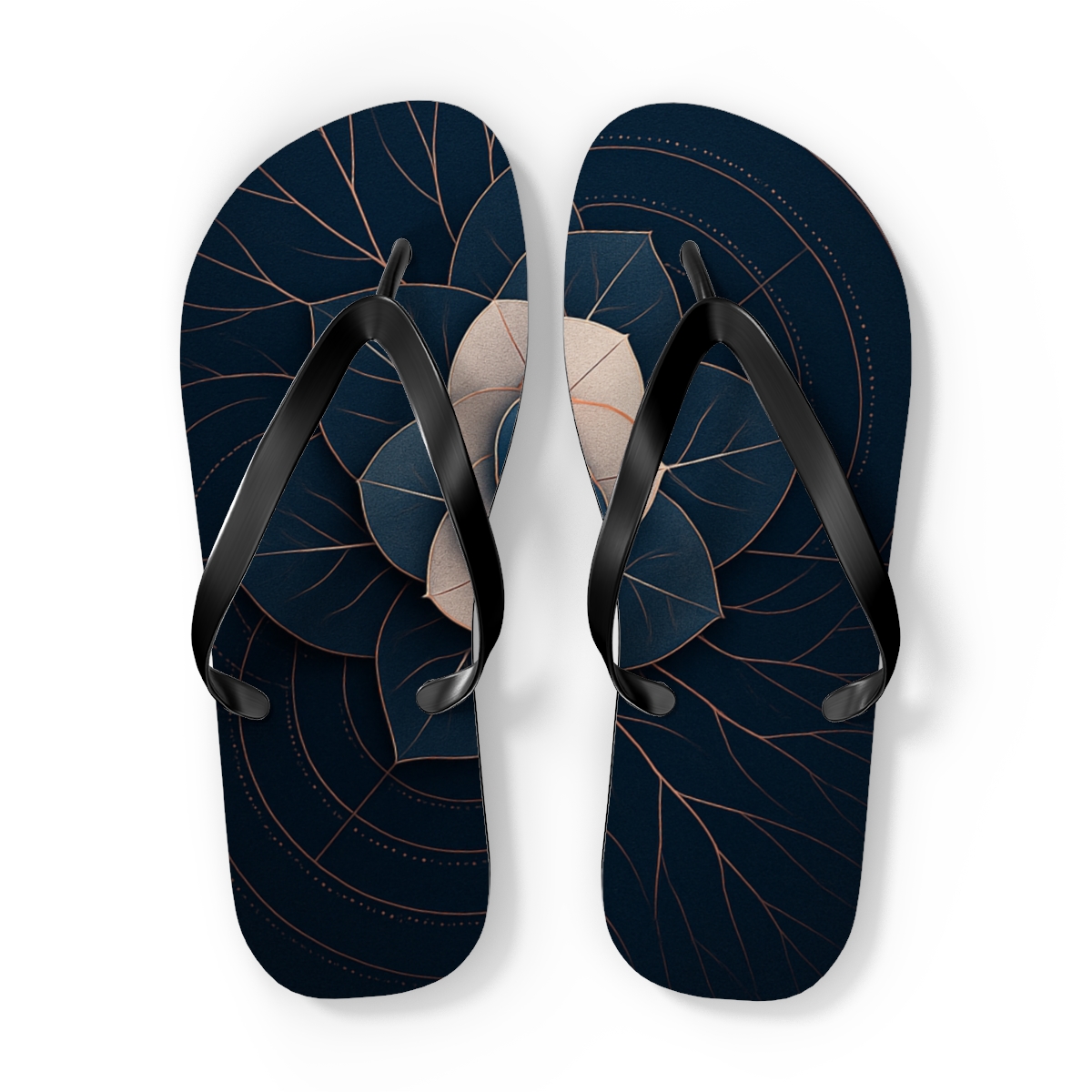 Peony Circuit Rosette colorful rubber flip flops