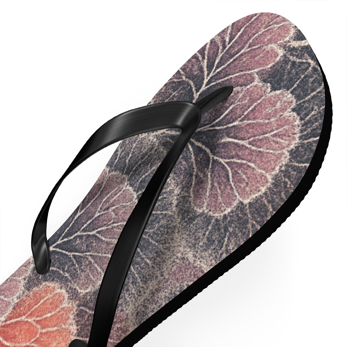 Peony Fractal Halo Array soft sole flip flops