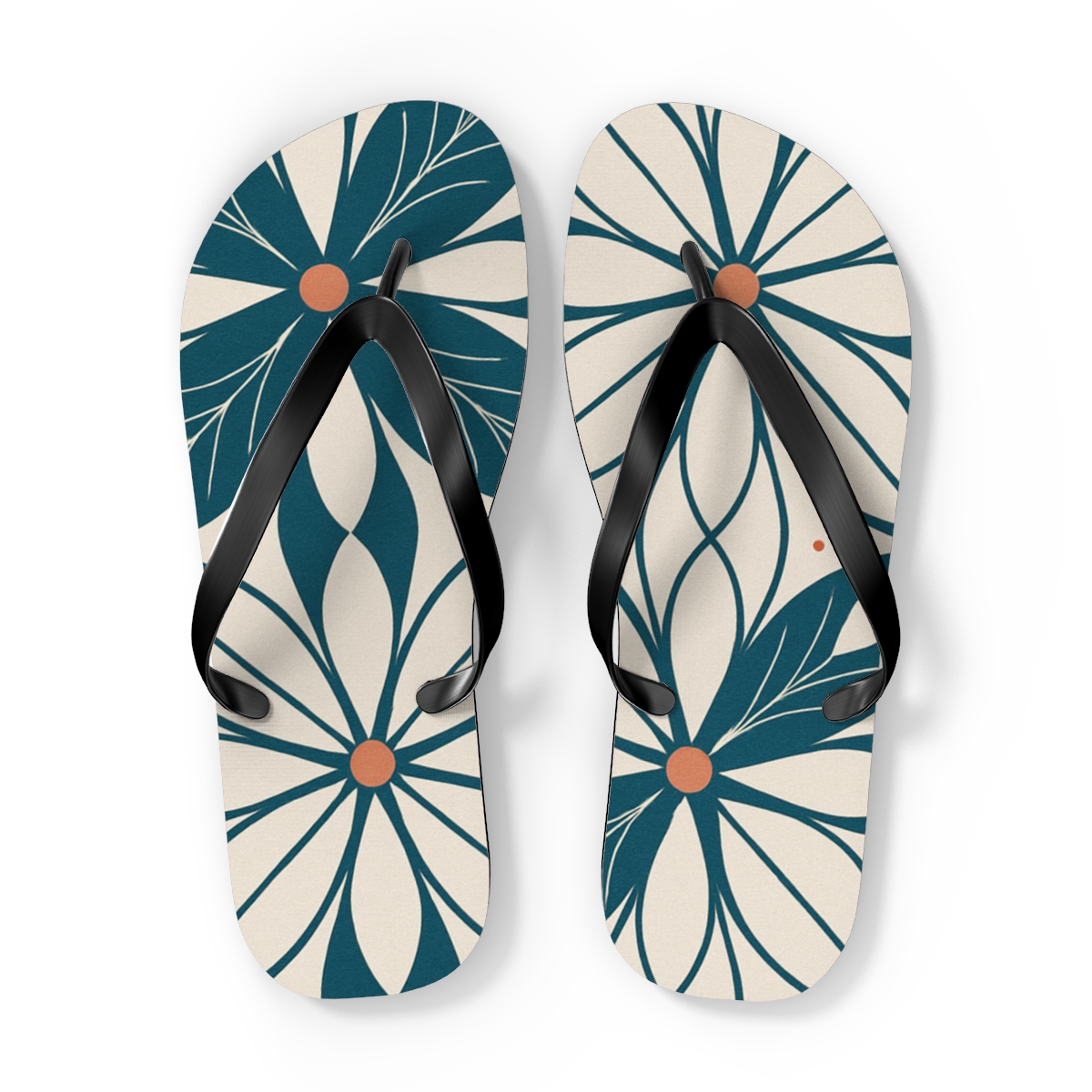 Peony Pulse Lattice trendy printed flip flops